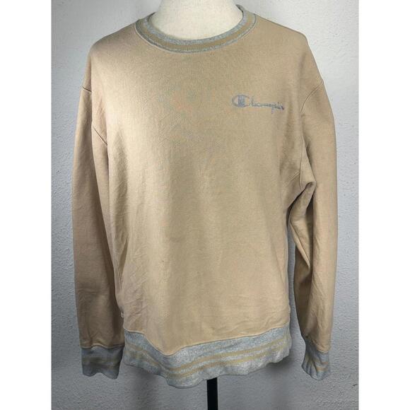 Champion Men's L Brown Logo Reverse Weave Heavy Sweatshirt - Picture 1 of 10